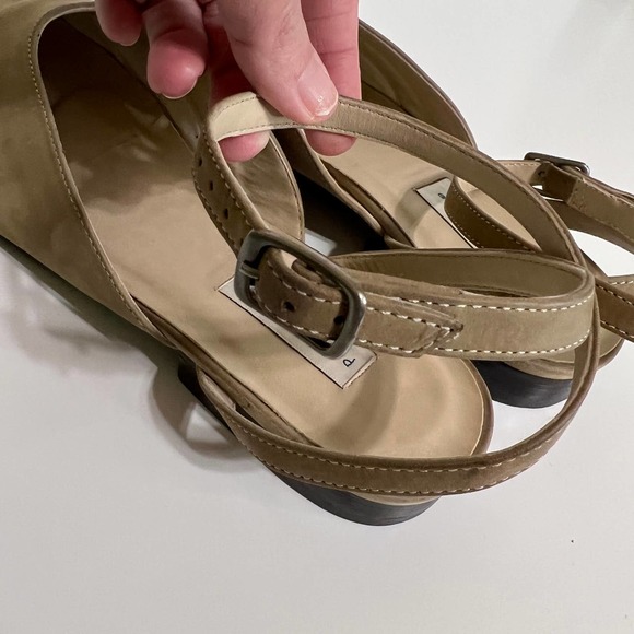 Paradox Ankle Wrap Leather Mules in Sand Size 10B - Picture 7 of 13